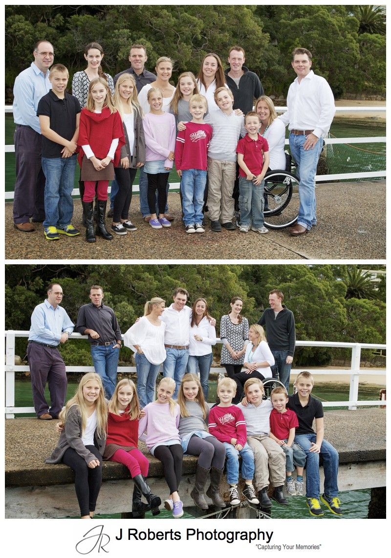 4 families in extended family portrait photograph - sydney family portrait photography